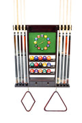 Mahogany Wall Pool Cue Rack H6640