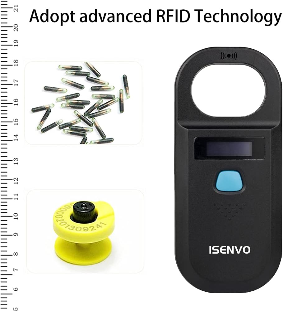Rechargeable RFID EMID Micro Chip Scanner 134.2kHz 125kHz 15 Digits Y577