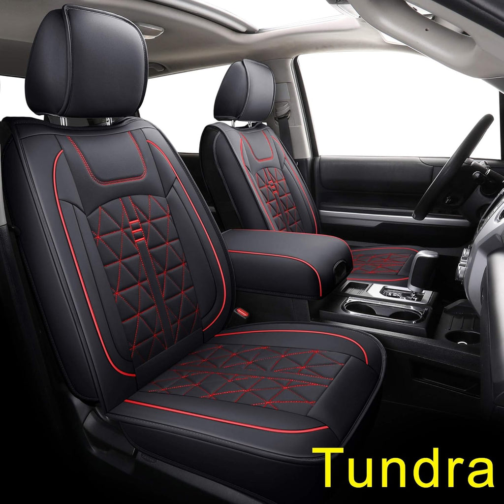 Black Rear Waterproof Faux Leather Seat Covers C936834
