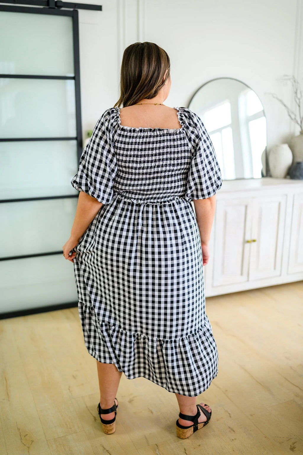 Gingham Midi Dress K796467