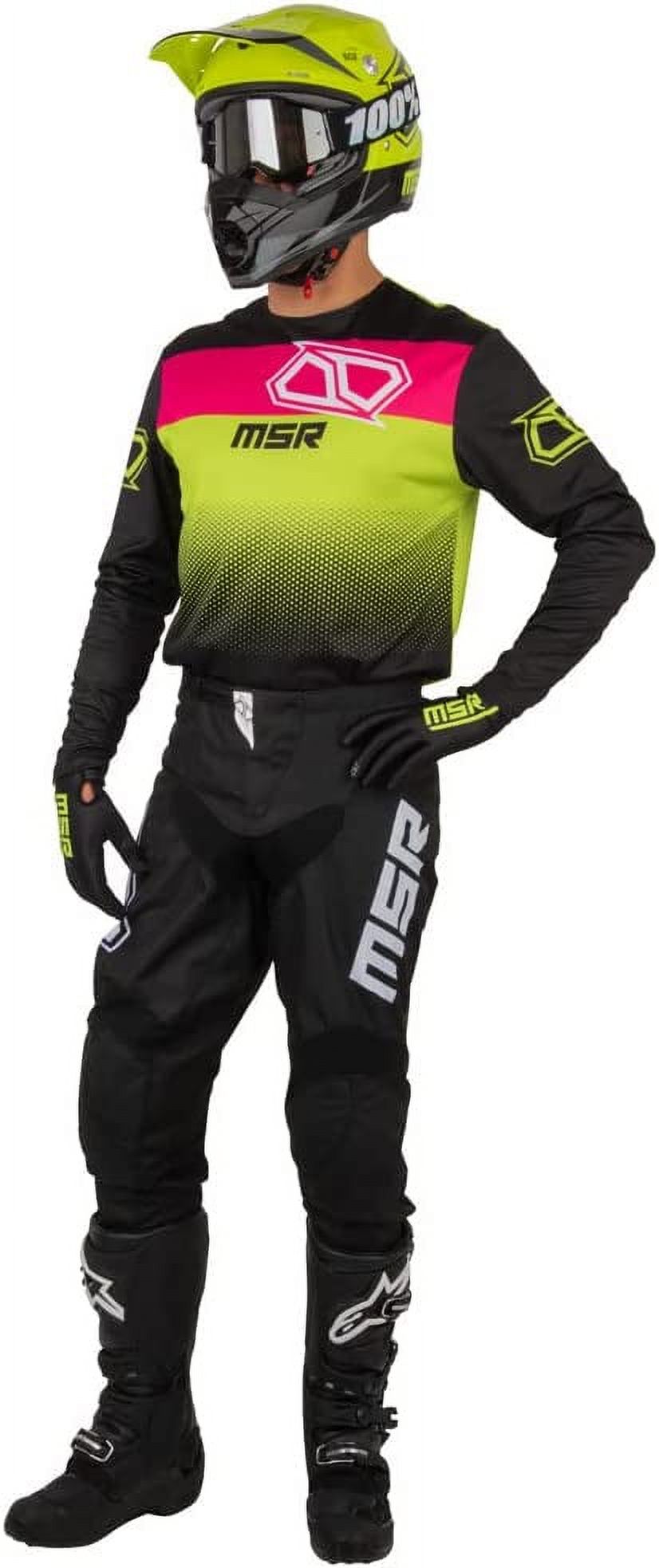 Flo Green/Pink Large Jersey, 32" Pant, Medium Gloves P499