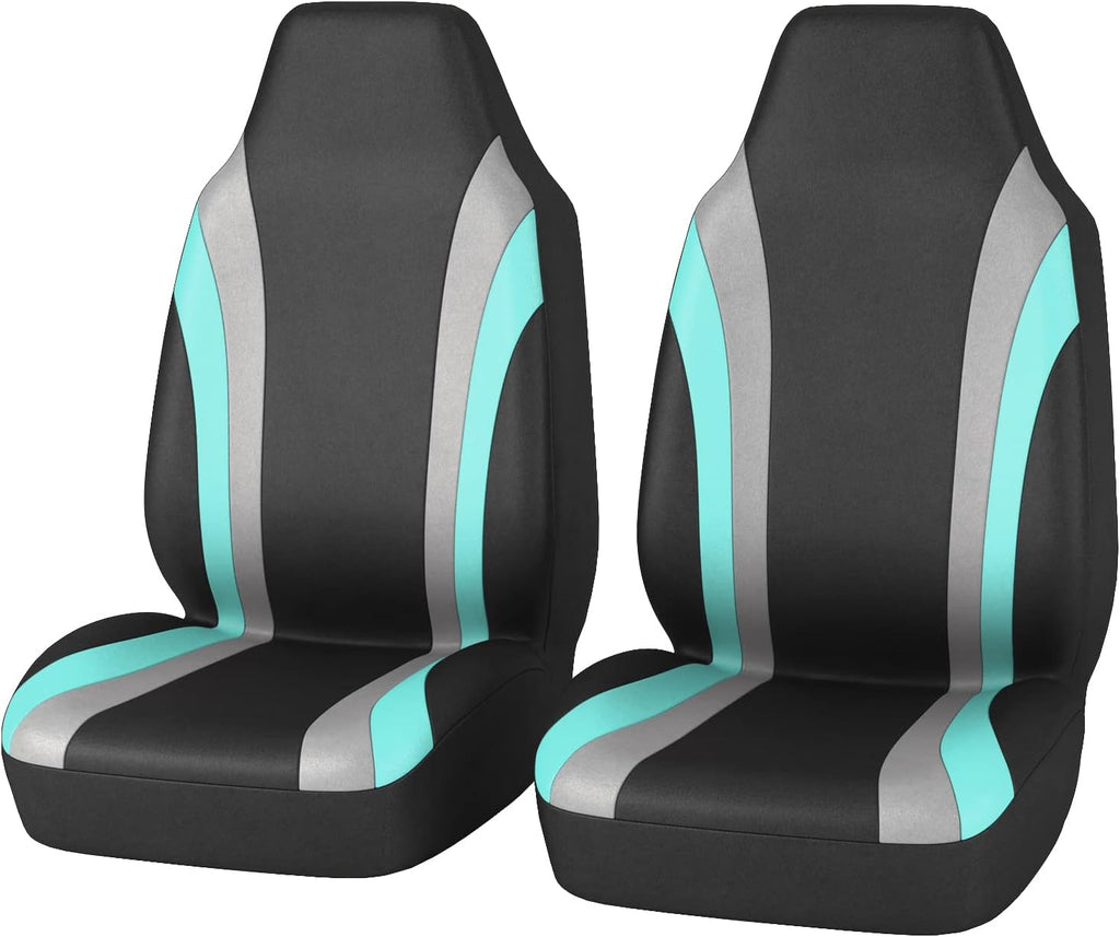 Two Front Car Seat Cover Set, Red L797