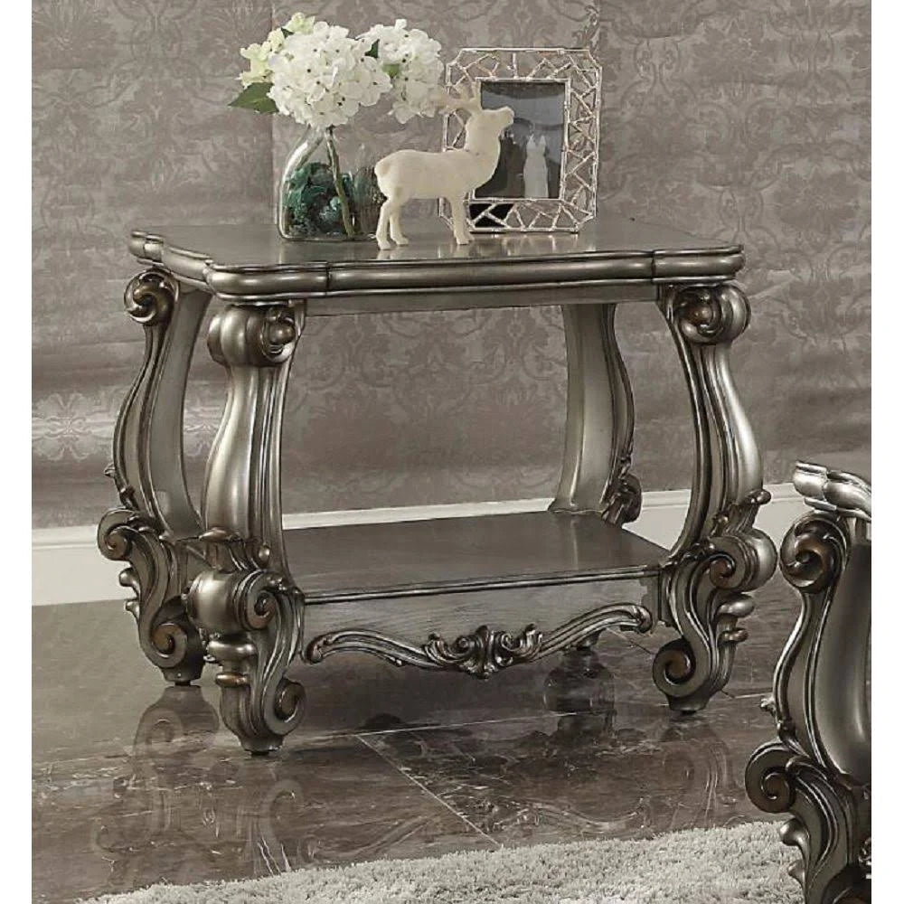 Antique Platinum End Table F9673