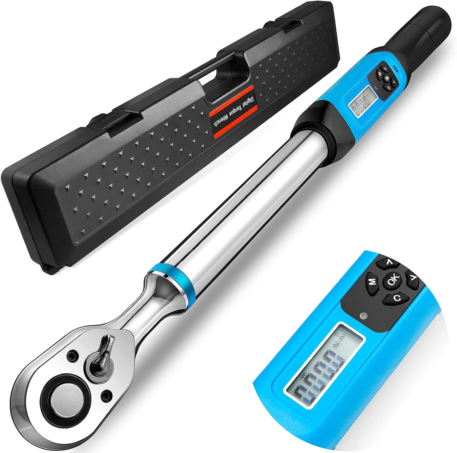 1/2" Drive Digital Torque Wrench, 12.5-250 ft.-lb./17-340 N.m., Electronic Torque Wrench S746229