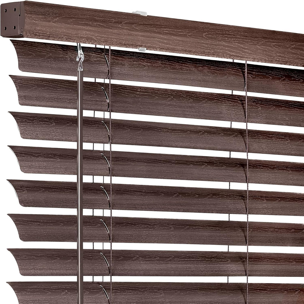 32x64 Mahogany Cordless Vinyl Plantation Blind S96764