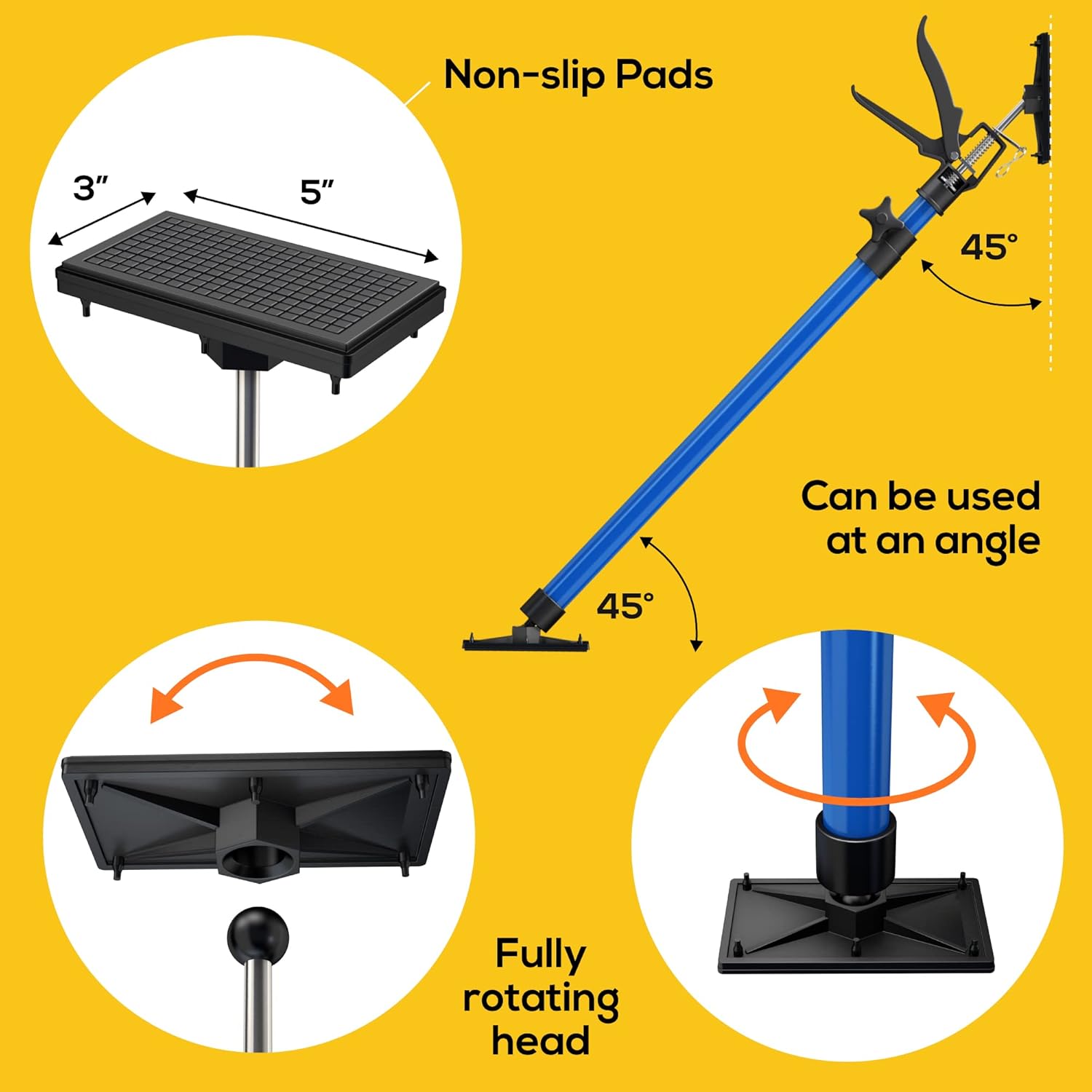 Cabinet Jack Support Pole 2Pcs Set Adjustable Length Telescopic Pole Pack of 2 P8194