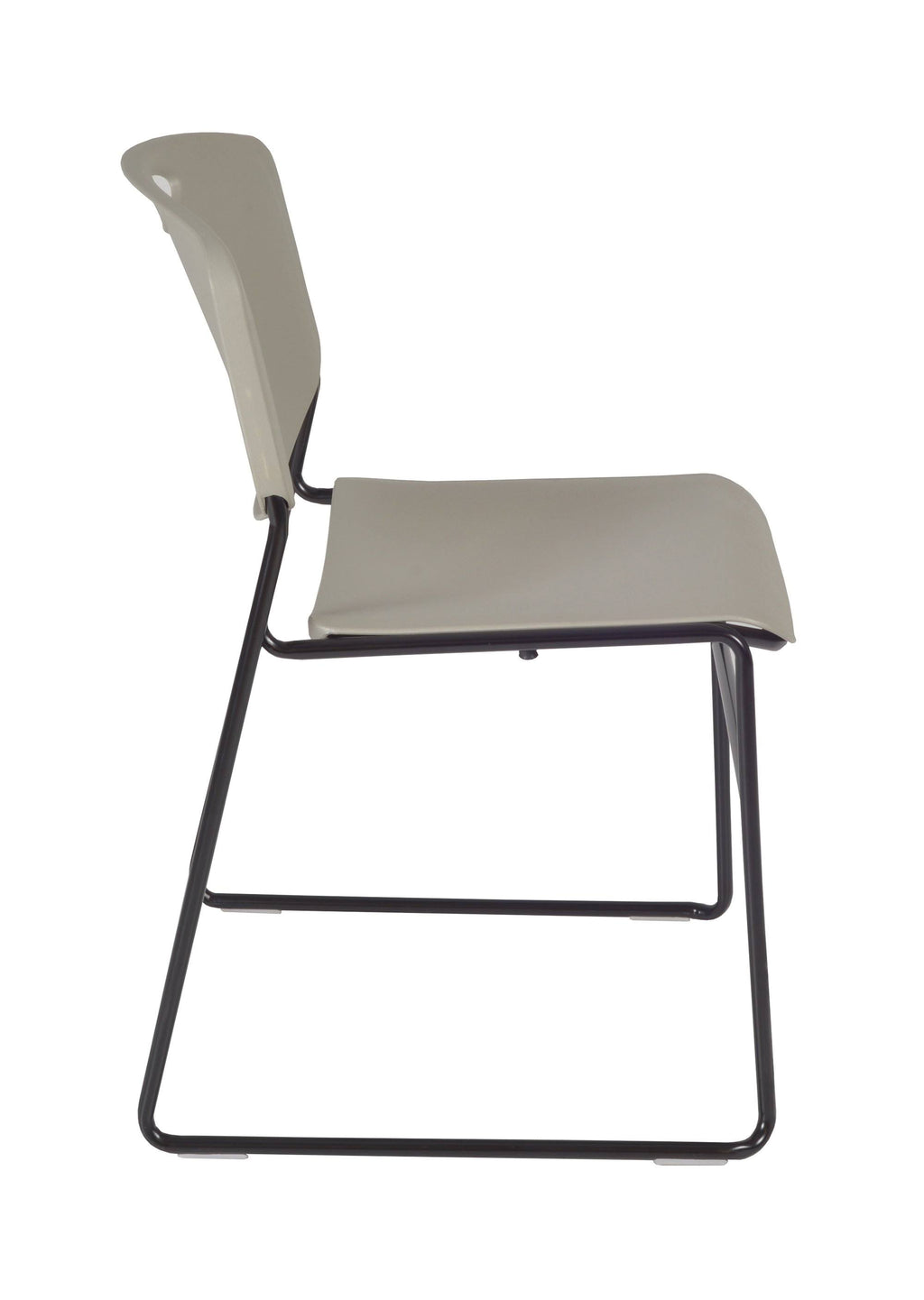 Beige Training Table and 2 Grey Stack Chairs V13559