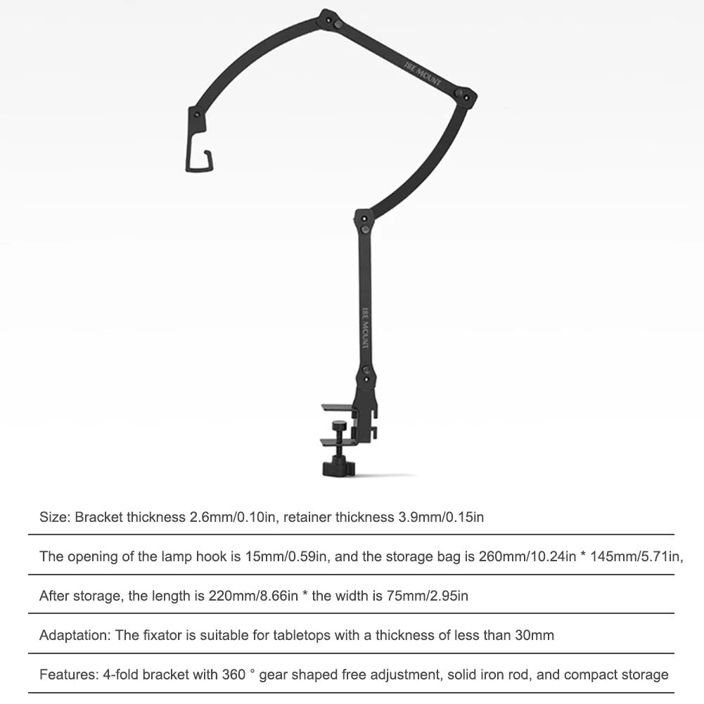 Black Ultralight Camping Lantern Stand R32149