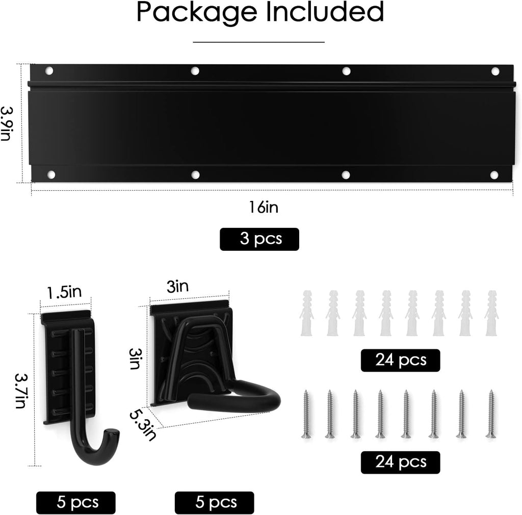 Wall Mount Bike Rack for 6 Bicycles with Adjustable Bike Hooks, Pack of 2 Q792120