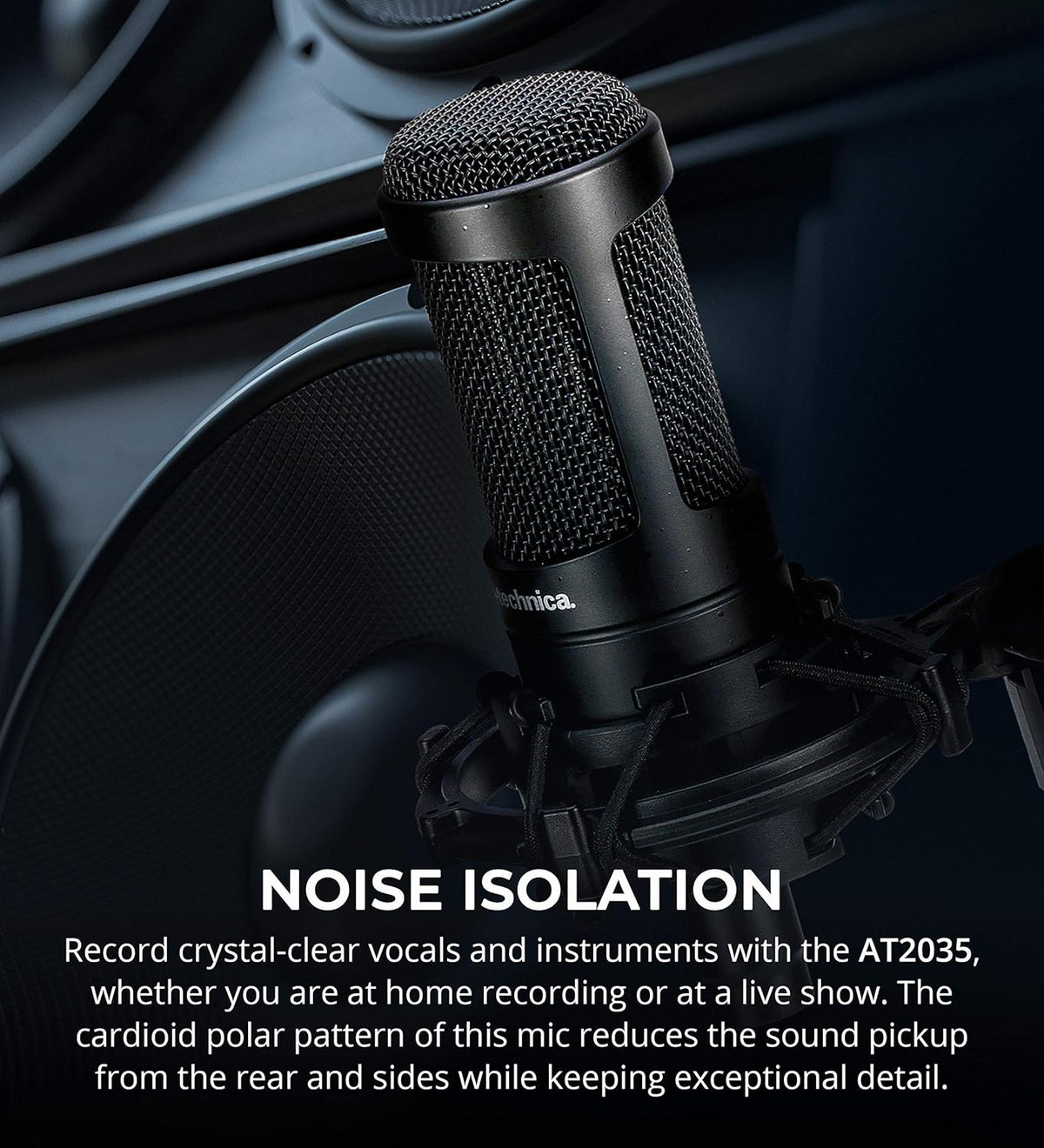 Cardioid Condenser Microphone Bundle with XLR Cable, Pop Filter, Mic Stand, and Acoustic Wedges K780024