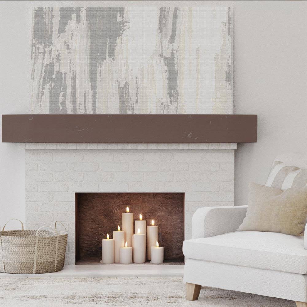 Knotty Pine Faux Wood Fireplace Mantel U2633