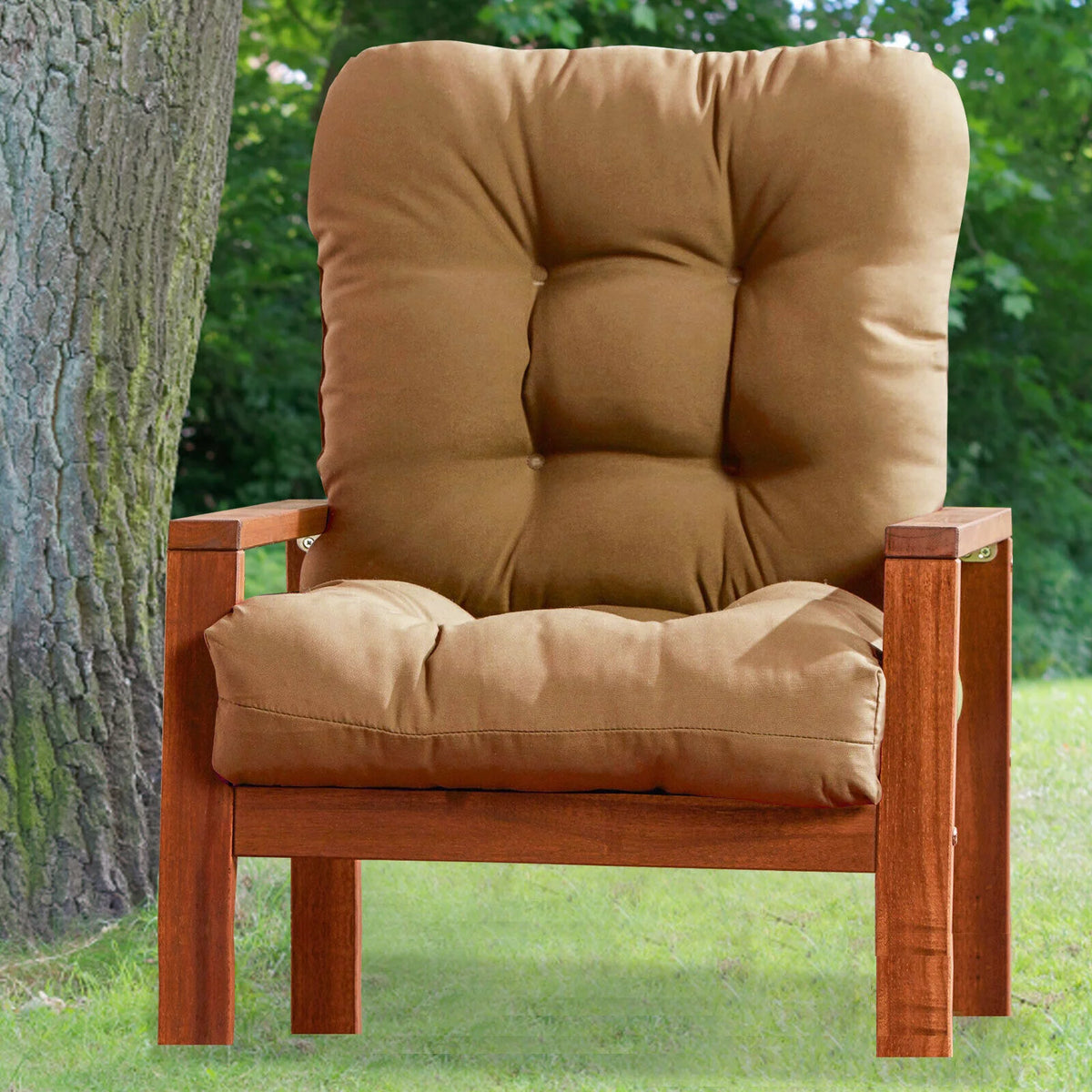 Light Brown Outdoor Seat Cushion X92177