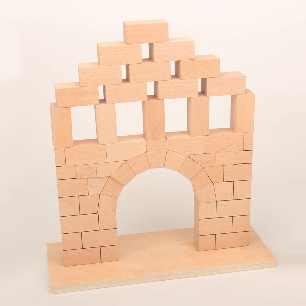 Roman Arch Bridge Stacking Building Block Wooden Stacking Block Game C206776