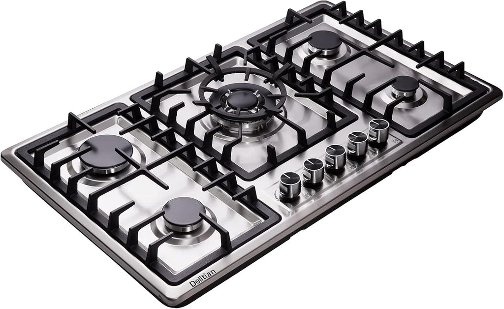 34 Inch 5 Burners Stainless Steel Gas Cooktop E38820