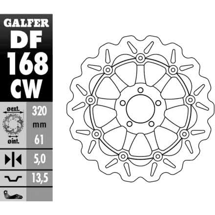 Floating Wave Brake Rotor, Front B6509