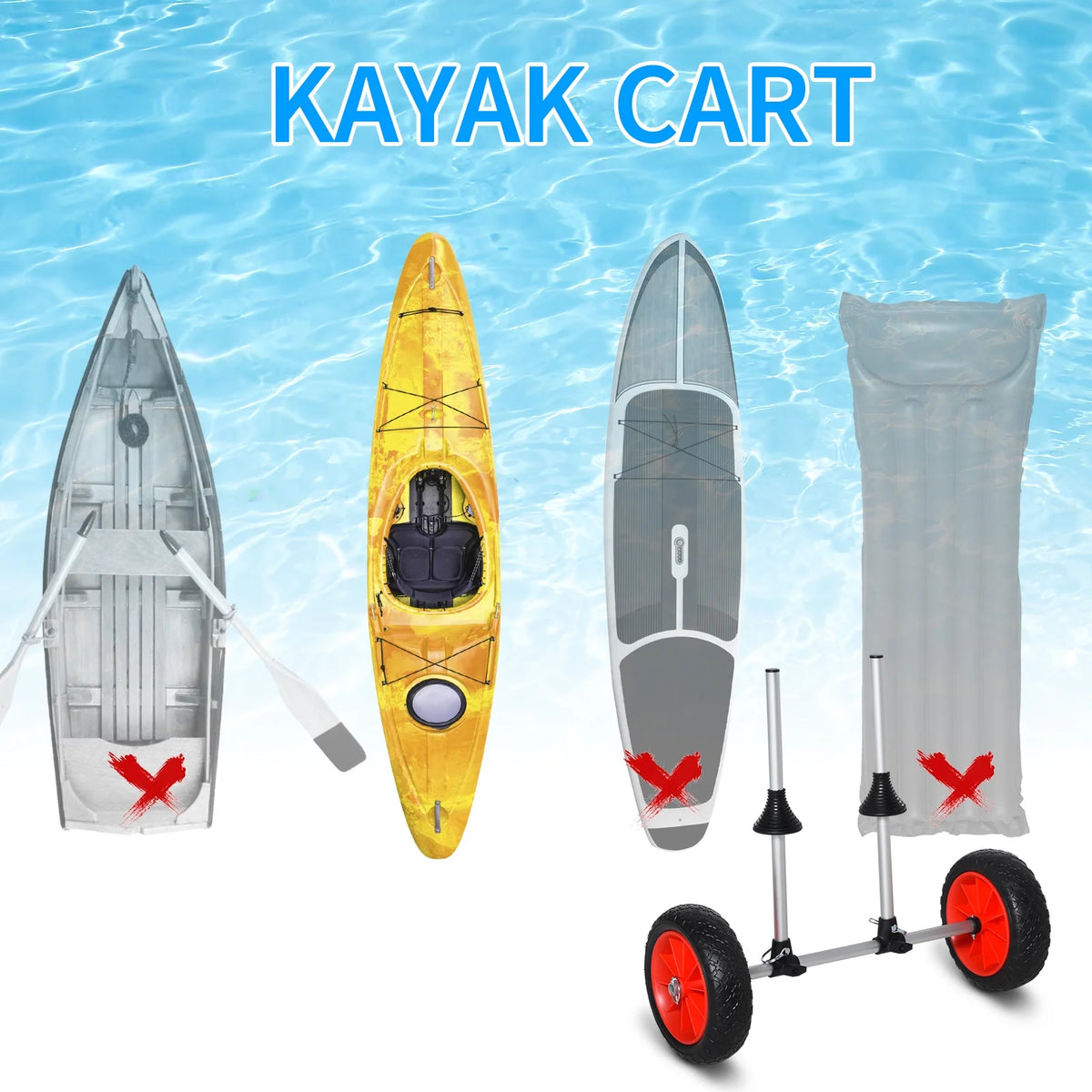 Kayak Cart with Aluminum Frame and Large Tires D146