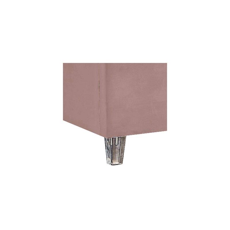 Pink Velvet Twin Bed A733