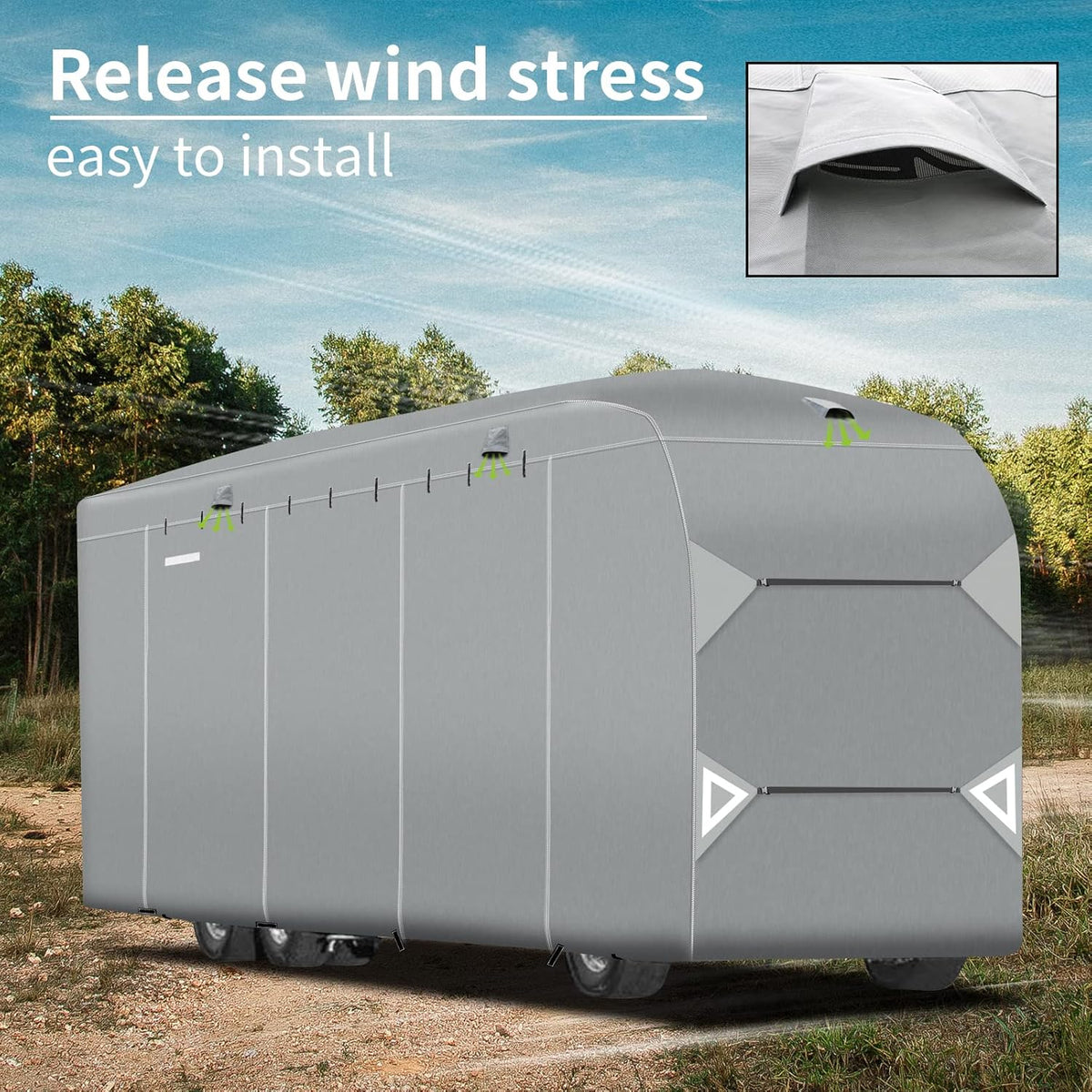 Class A RV Cover for 30-33’ with Side Door Access J650689