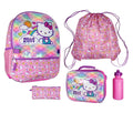 Neon Rainbows Magic Sequins 5 Piece Set Travel Backpack Lunch Bag Cinch Bag Gadget Case Water Bottle N84565