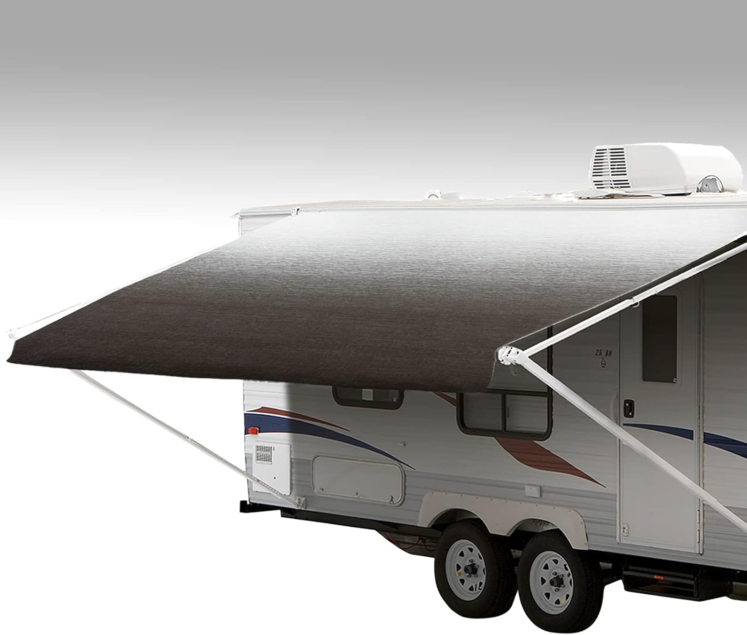 Charcoal 13' Weatherproof Vinyl RV Awning Fabric Replacement W86743
