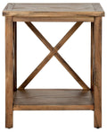 Oak Cross Back End Table K442