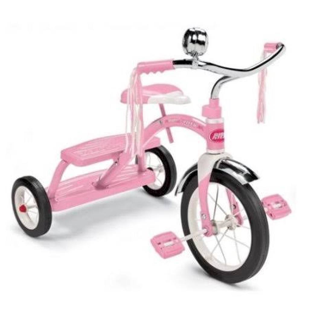 Classic Pink Girls Dual Deck Tricycle R487