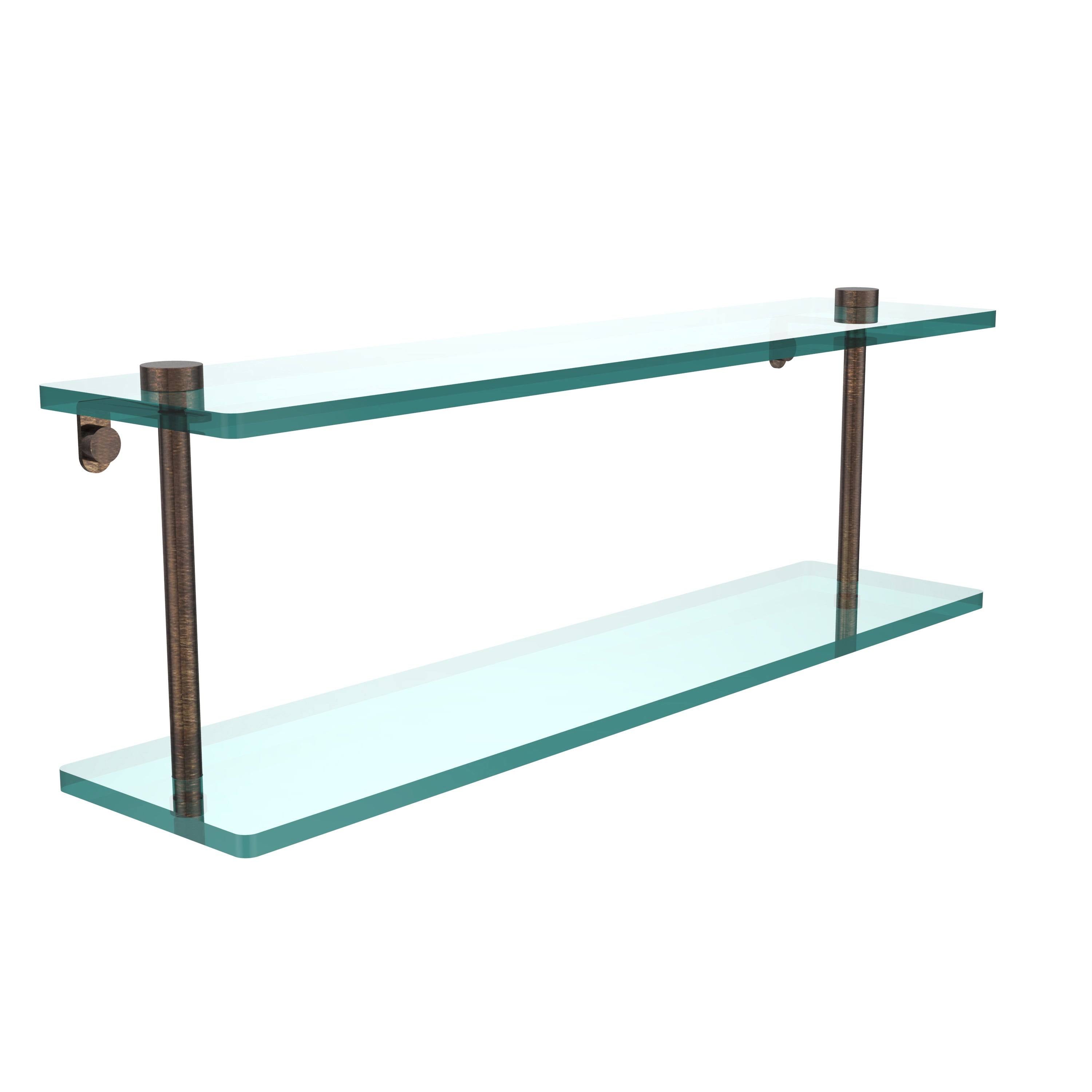 Oil Rubbed Bronze Two Tiered Glass Shelf O334581