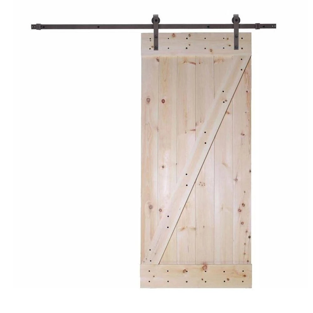 Unfinished Knotty Pine Barn Door Slab U23597