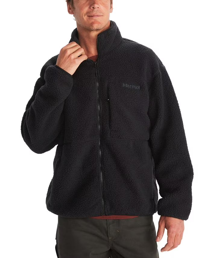 Men's Aros Fleece Jacket Black Size Large D4090