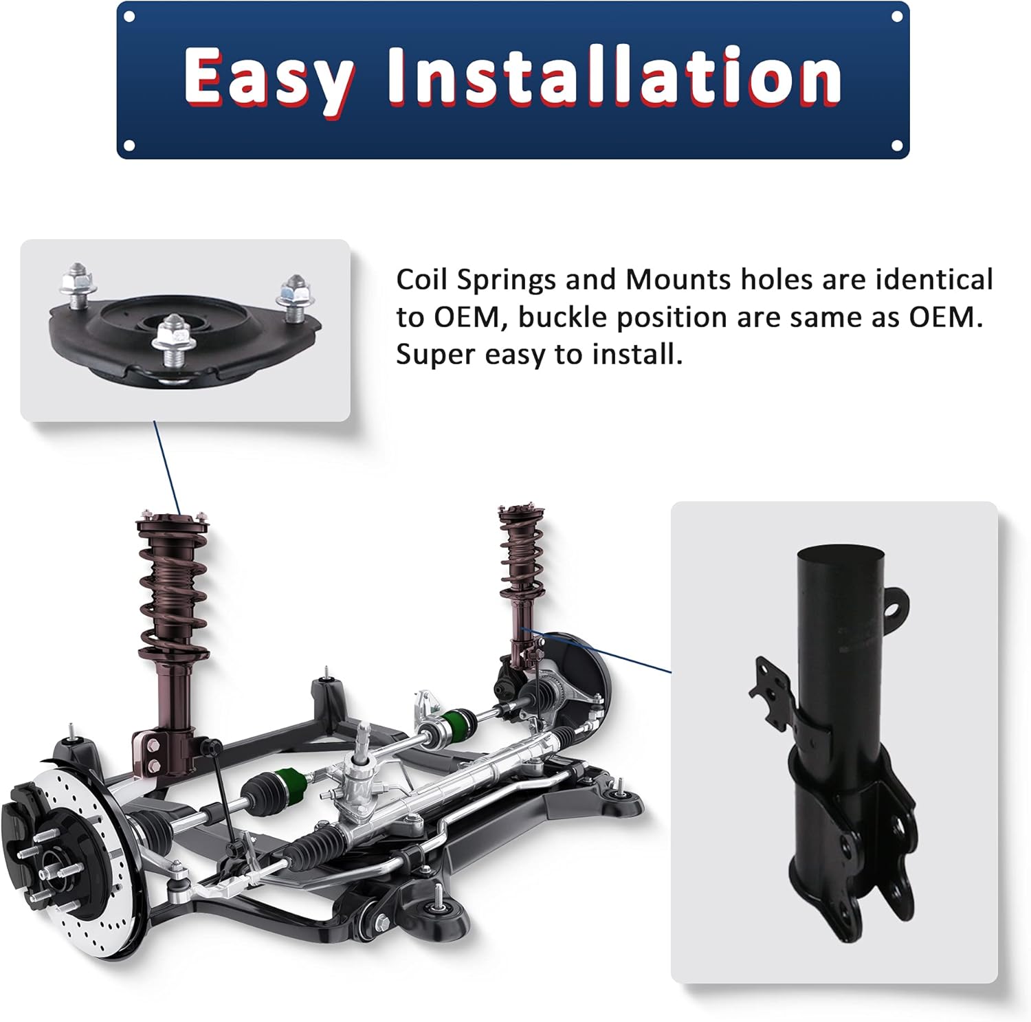 Complete Front and Rear Shock Absorbers for BMW E46 L202584