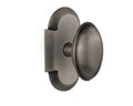 Antique Pewter Door Knob with Cottage Plate R35871
