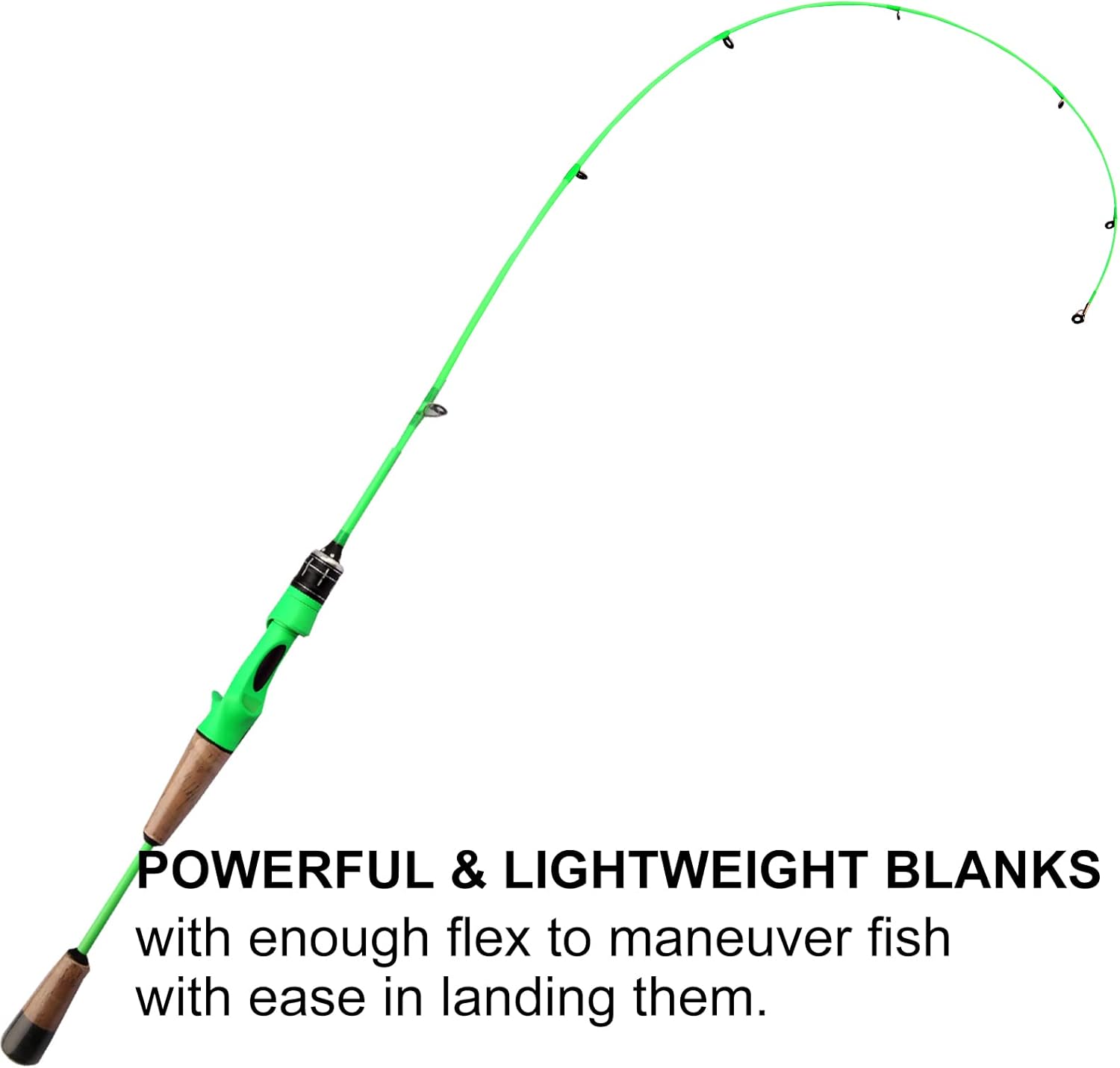 Green Carbon Fiber UL Spinning Fishing Rod H9478