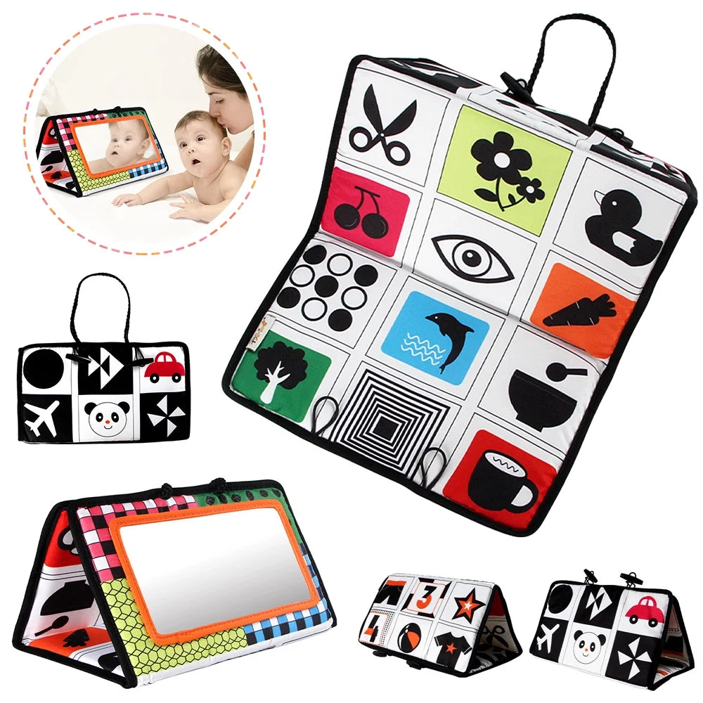 Black and White Tummy Time Floor Mirror F555