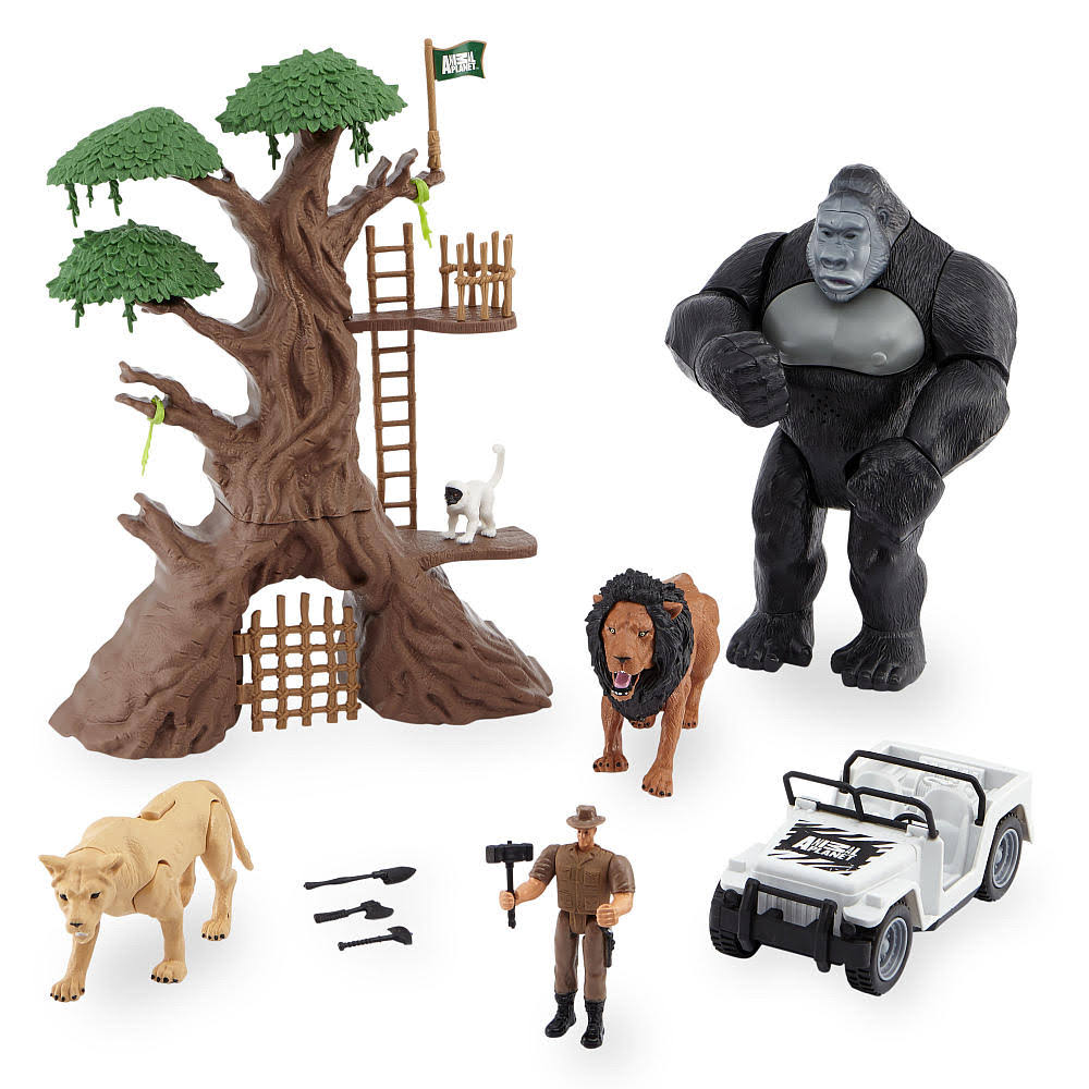 Lights & Sounds Jungle Encounter Mega Playset with Large Gorilla C211899