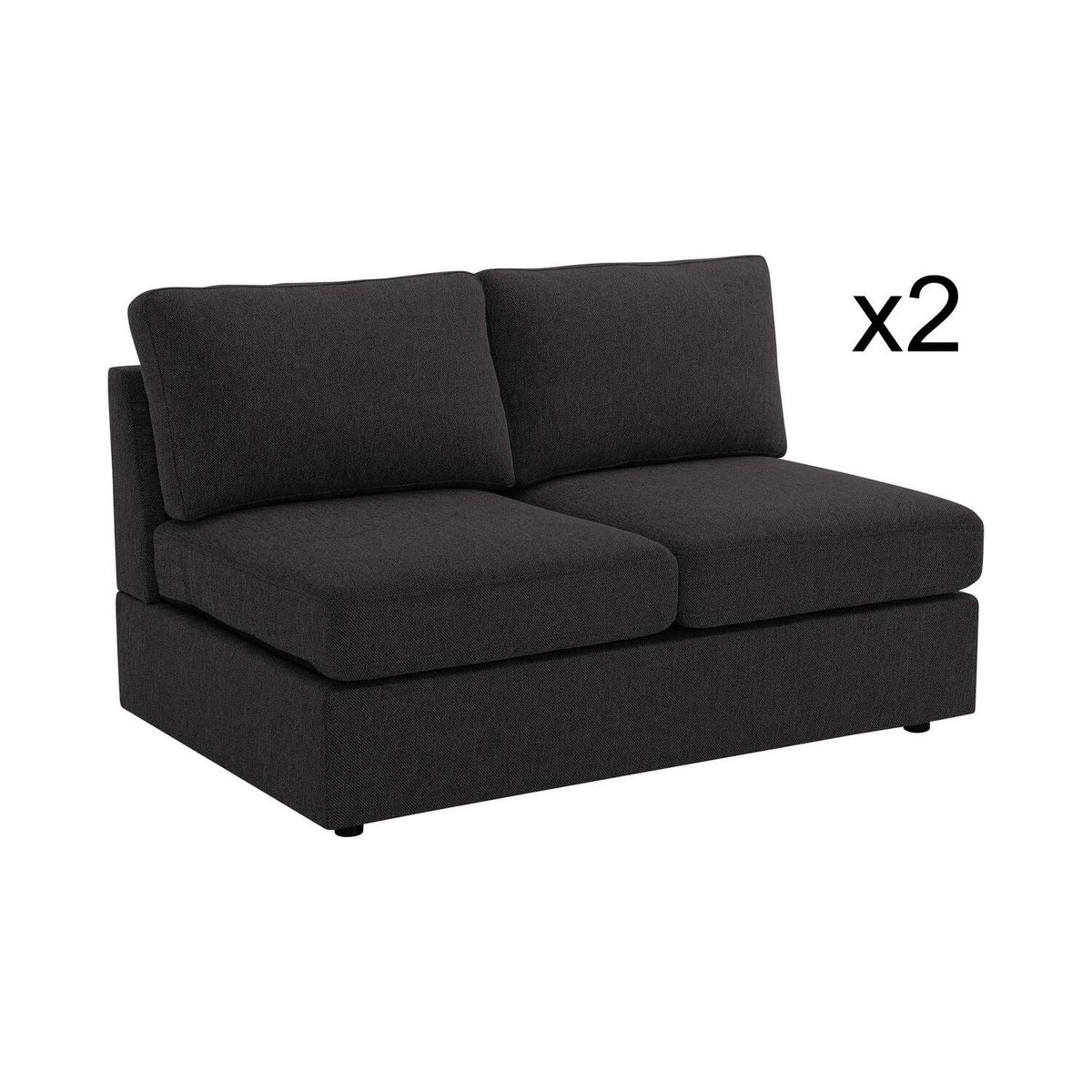 Dark Gray Linen 4 Seater Sofa R5813