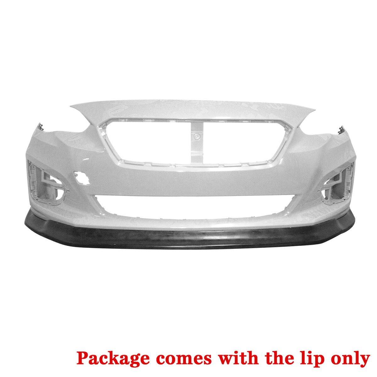 Unpainted Black PU Front Bumper Lip Splitter O1427