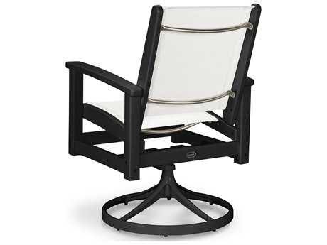 Textured Black Swivel Rocking Chair D345