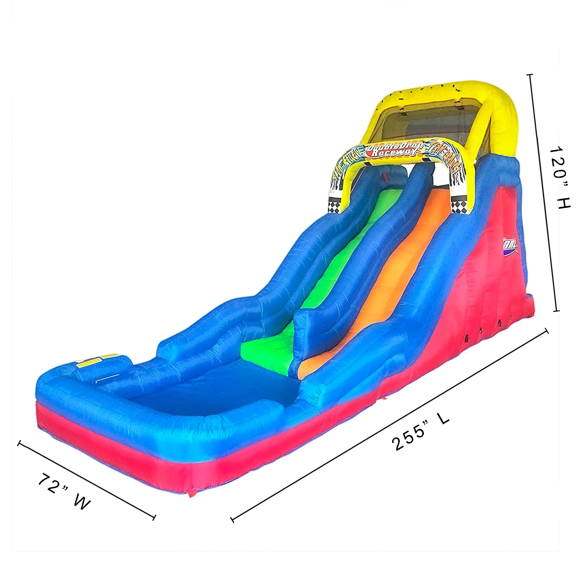 Double Drop 2 Lane Inflatable Water Slide J93407