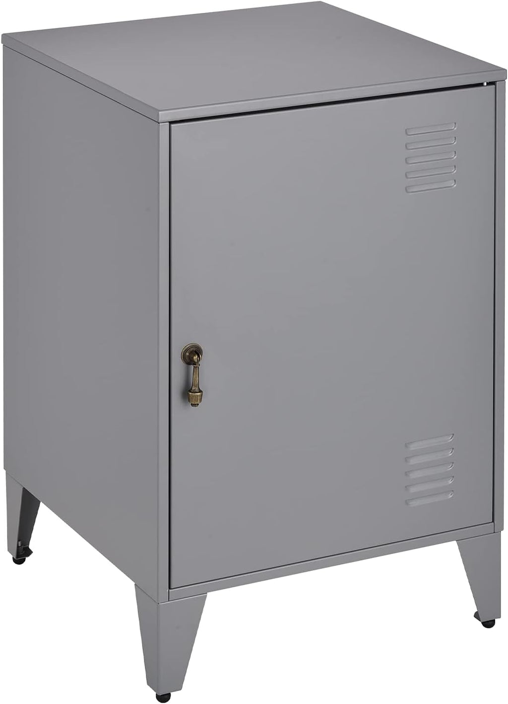 Grey Metal Night Stand with 1 Door I975