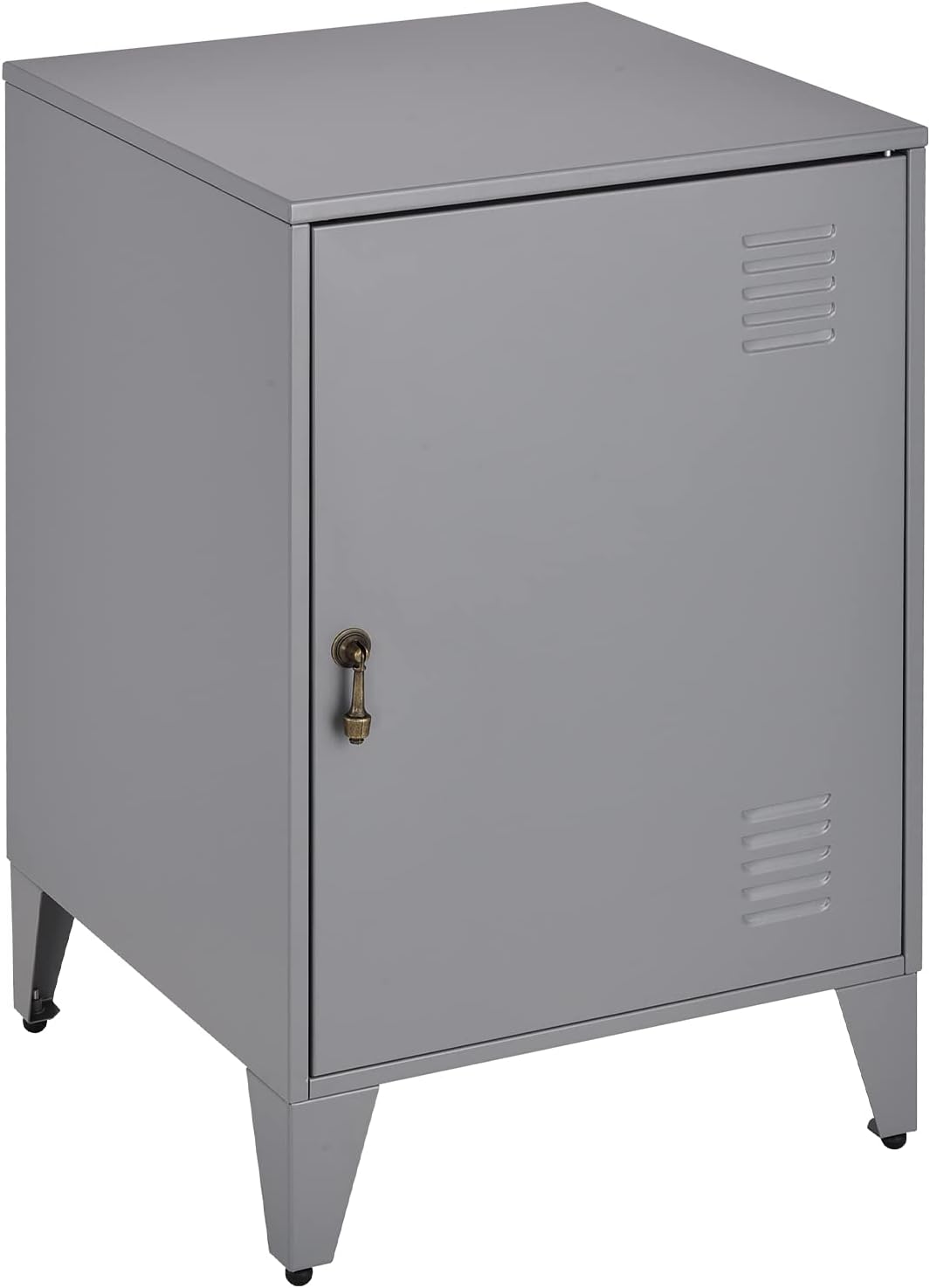 Grey Metal Night Stand with 1 Door I975
