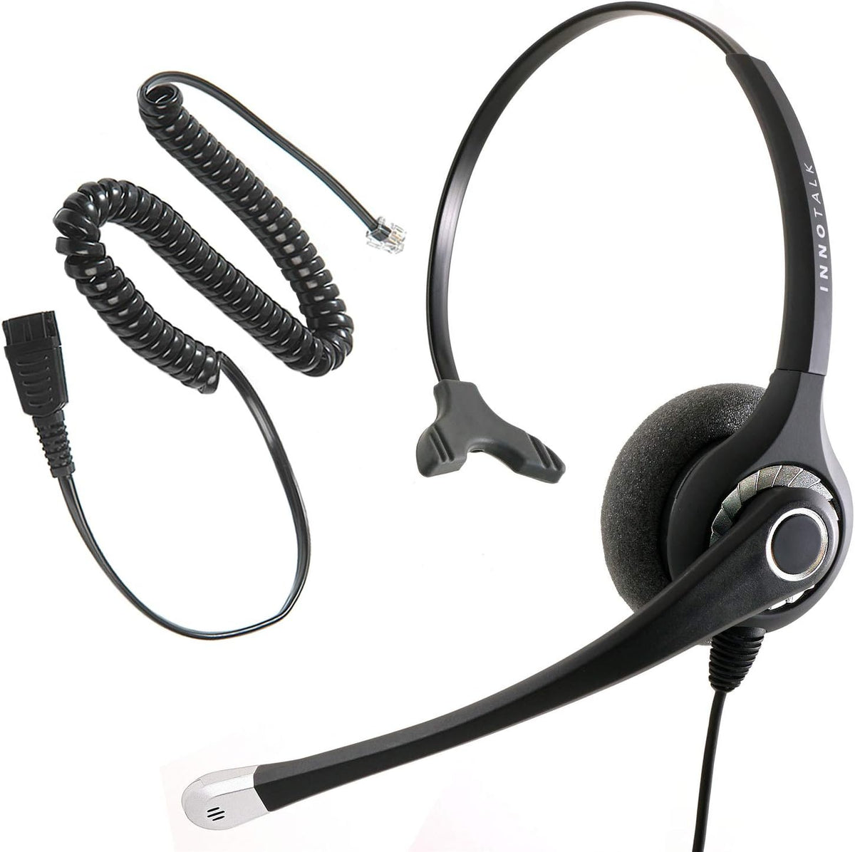 Headset with Quick Disconnect RJ9 Headset Adapter B9042