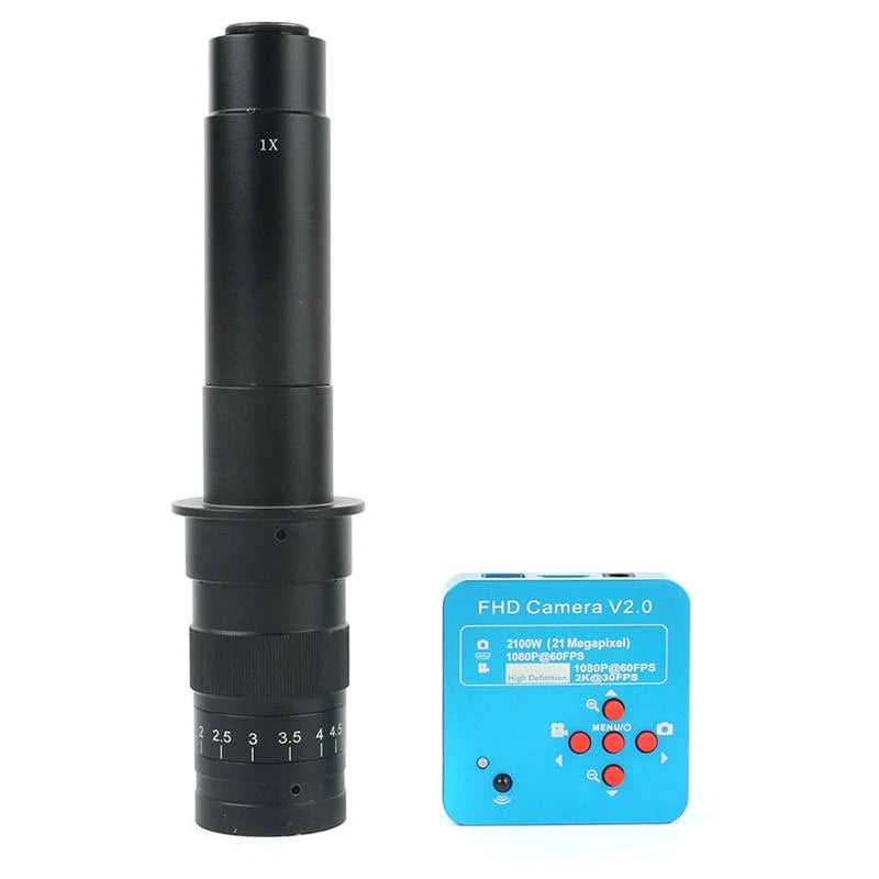 FHD 1080p 60fps 2K HDMI USB Digital Industry Video Microscope Camera Set System 180X 300x C Mount Lens S499875