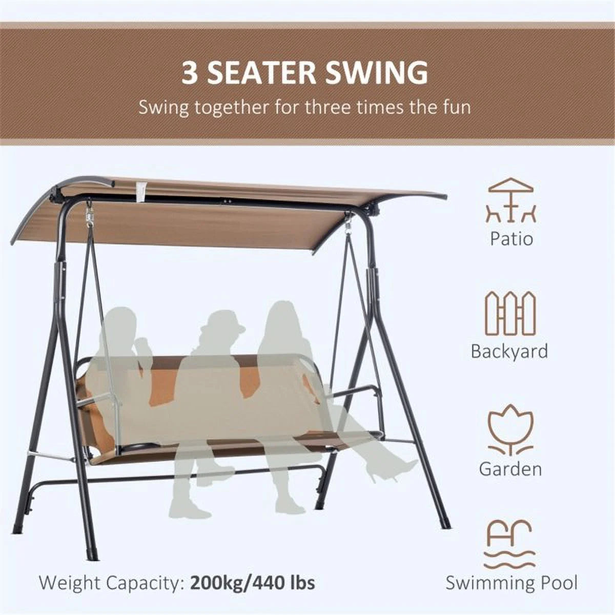 3-Person Porch Swing E21220