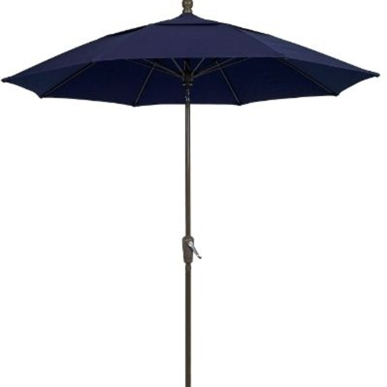 White 8 Rib Market Umbrella with Black Canopy O303514