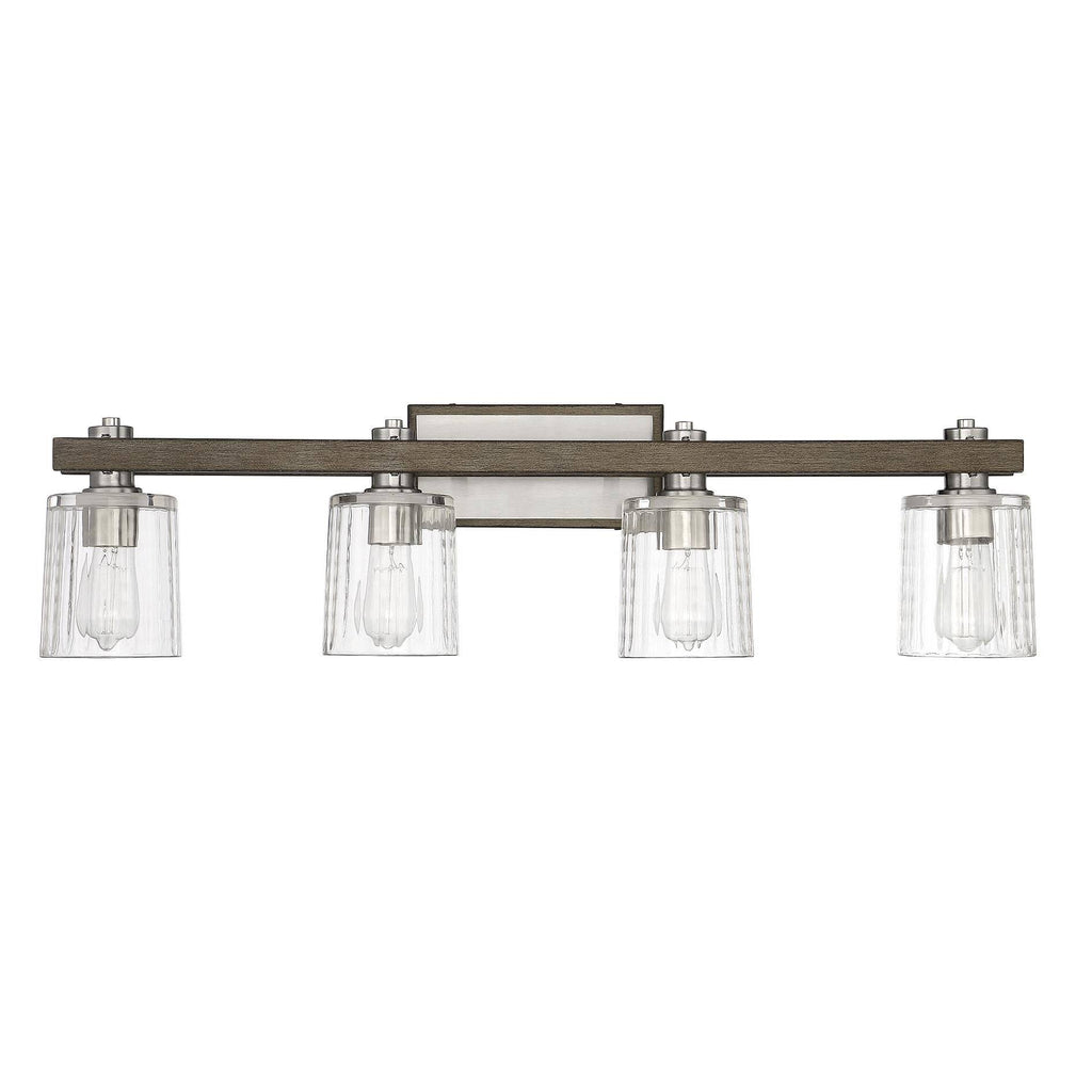 4 Light Bath Bar Satin Nickel/Gray Z4288