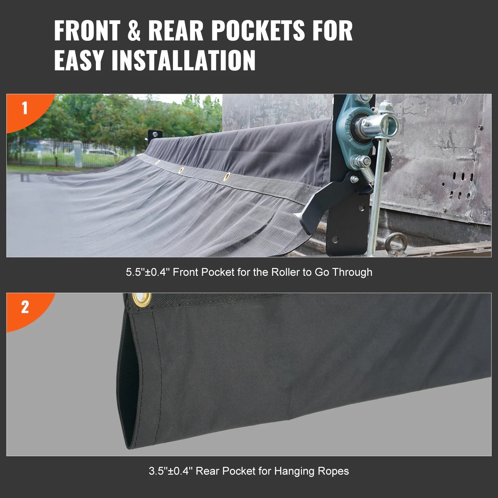 8 x 18 ft PVC 18oz Dump Truck Tarp Mesh Tarp S269