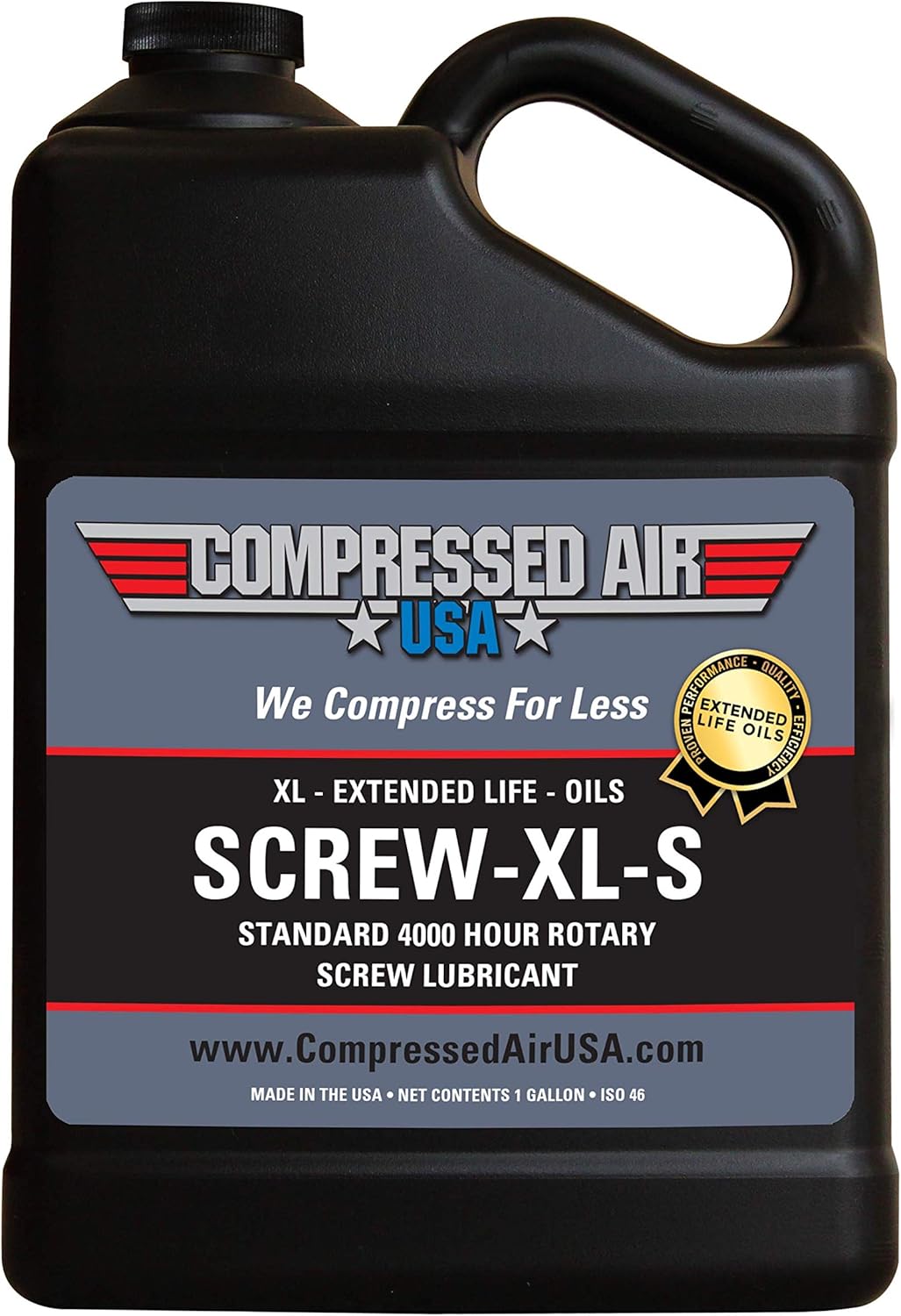 4000 Hour Rotary Screw Air Compressor Lubricating Oil (1 Gallon) Pack of 2 K77493