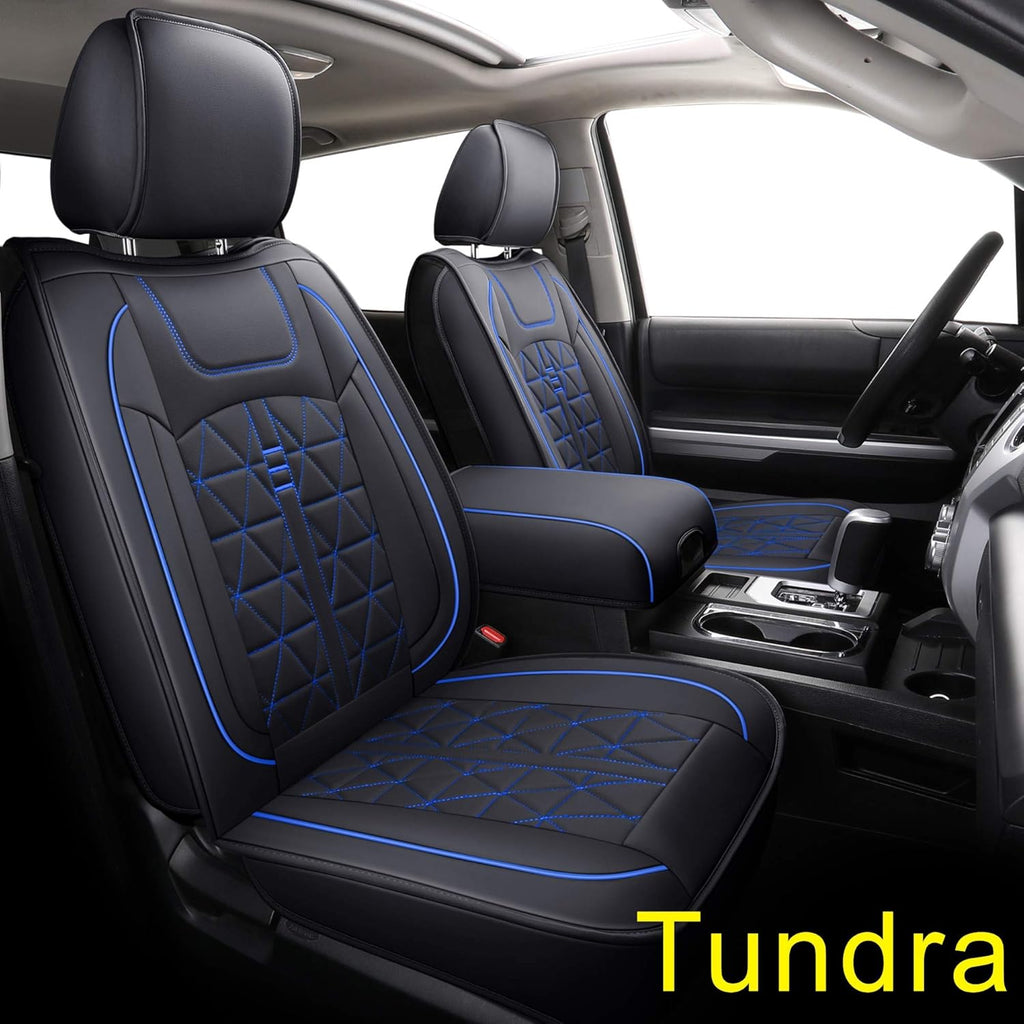 Black Rear Waterproof Faux Leather Seat Covers C936834
