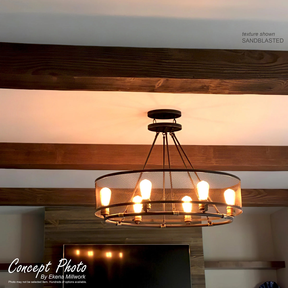 12"W x 4"H x 16'L Faux Wood Ceiling Beam J6269