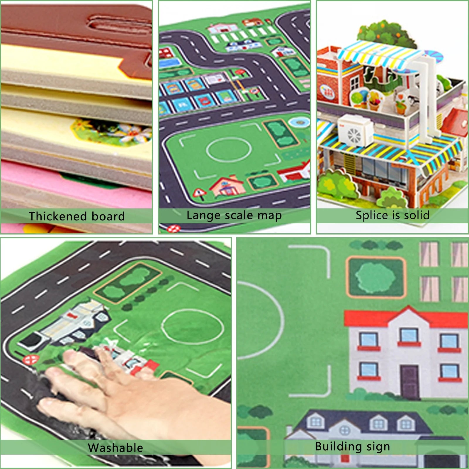 Building Blocks Set with 5 Toy Cars N4777